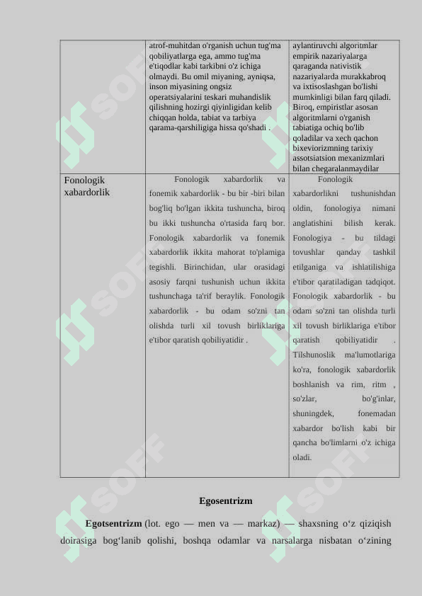 Bolaning rivojlanishi va kaziusga munosabat 3
