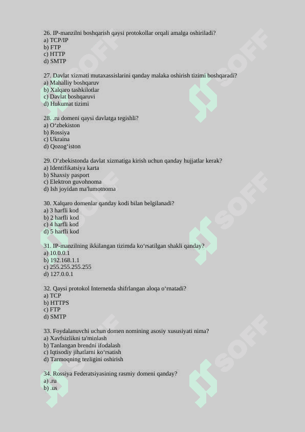 DAVLAT XIZMATCHISI ARGOS TEST 2024-2025 4