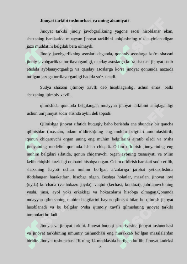 Qasd tushunchasi va uning turlari. 2