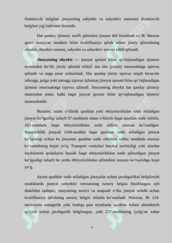 Qasd tushunchasi va uning turlari. 4