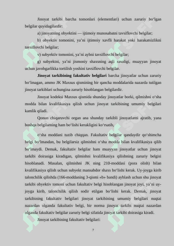 Qasd tushunchasi va uning turlari. 7
