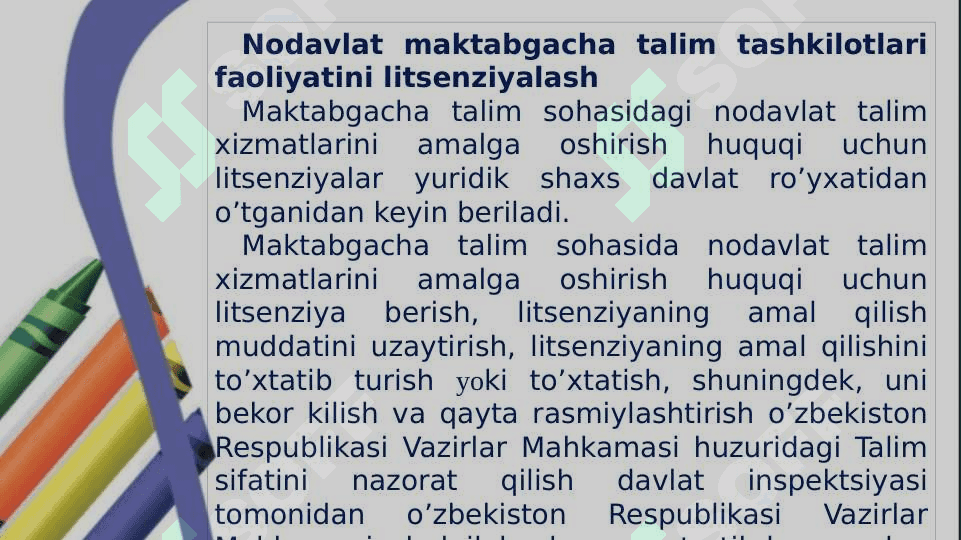 Nodavlat maktabgacha ta’limtashkilotini tashkil etish haqida tushuncha berish 3