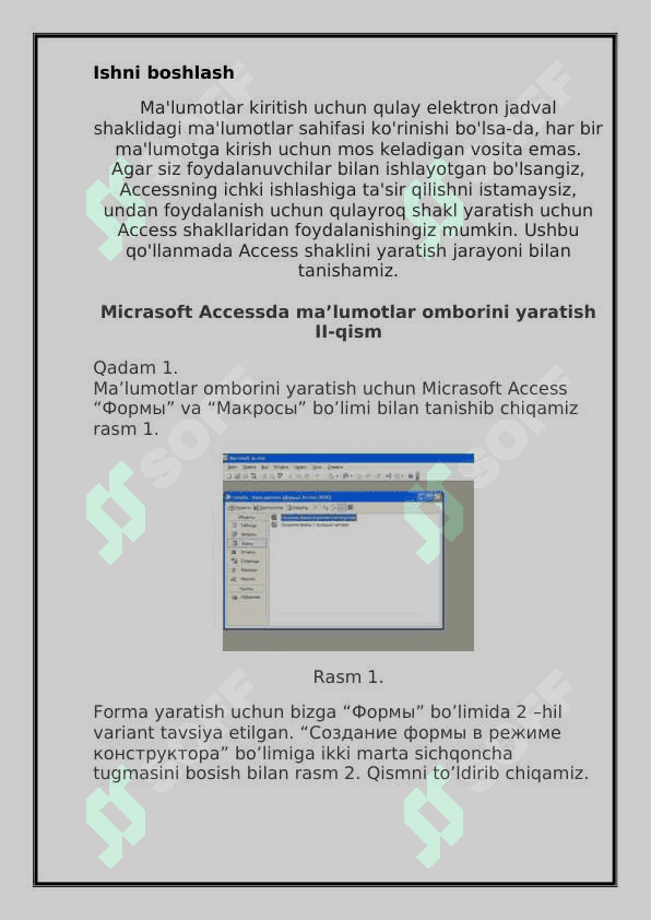 “maktab” ma`lumotlar bazasi uchun yaratilgan jadvallar asosida umumiy foydalanish grafik interfeysni yaratish. (access, c++builder) 2