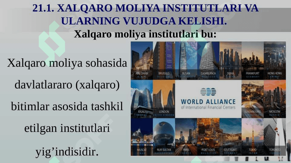 XALQARO MOLIYA INSTITUTLARI VA ULARNING MAQSADI VA FUNKSIYALARI 4