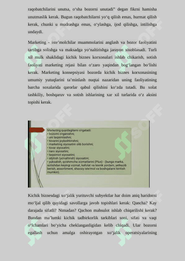Biznesni tashkil etishda marketing 8