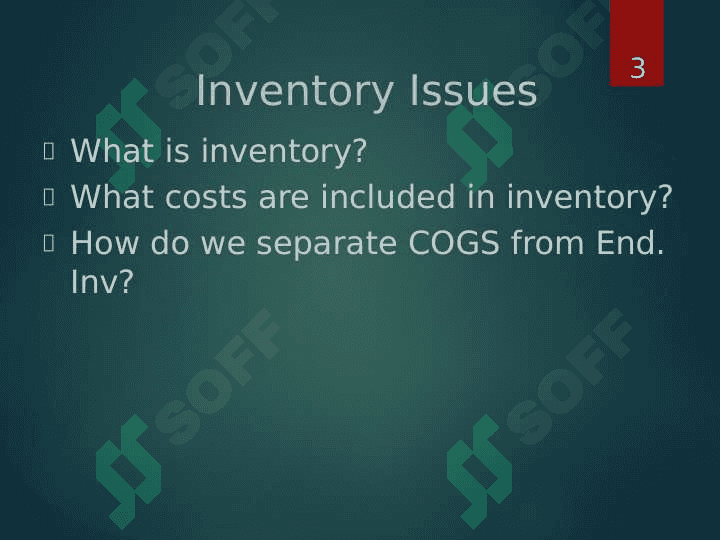 .Sales of Costs 3