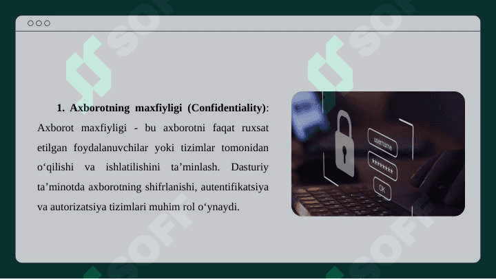 DASTURIY TA’MINOT XAVFSIZLIGINI TA’MINLASH 4