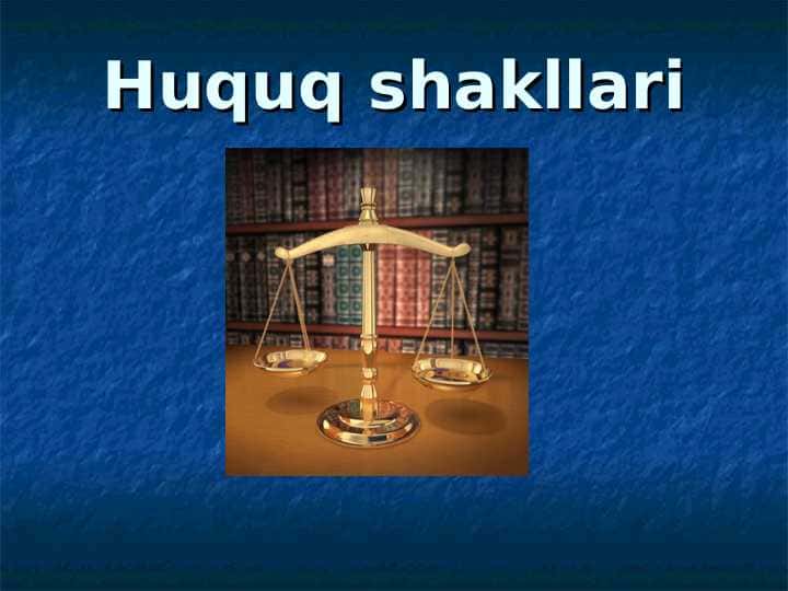 Huquq shakllari