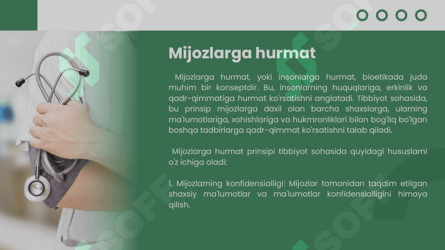 Farmasevtik yordam ko'rsatish jarayonida bioetikaning vazifalari 2