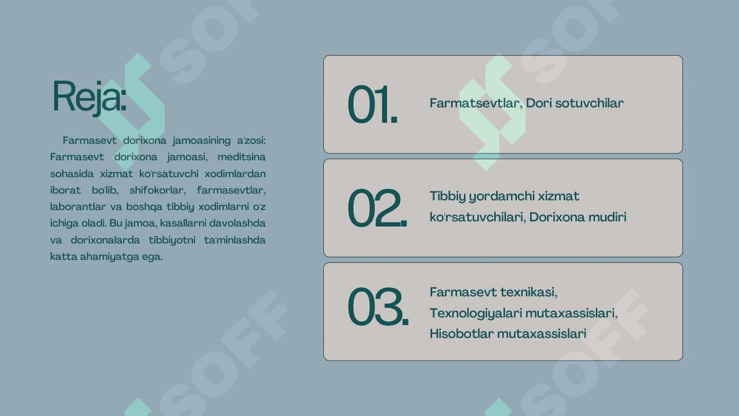 Farmasevt dorixona jamoasining a'zosi 2