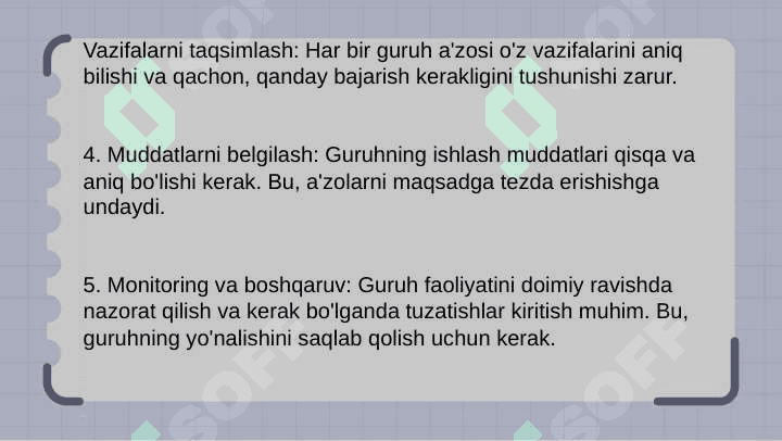 Maktabgachaac talim Tashkilotida qisqa muddatli guruhlarni tashkil qilish 7