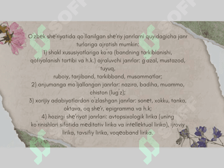 Lirika va liro-epik janrlar 8