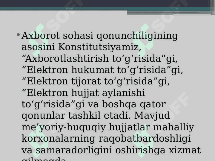 Ozbekistinda telekommunikatsiya va simsiz texnologiyalar rivojlanishiga ta'sir etuvchi asosiy omillar 4