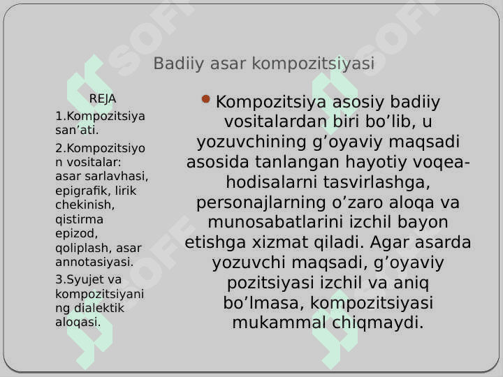 BADIIY ASAR KOMPAZITSIYASI 2