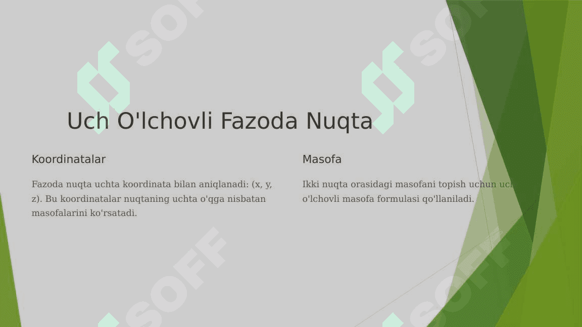 Fazoda Analitik Geometriya 2
