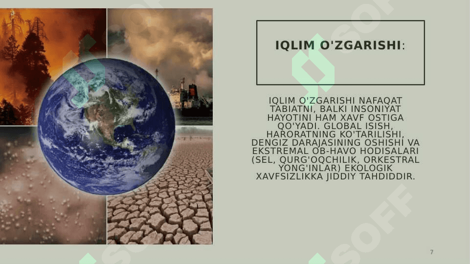Ekologik xavfsizlikni ta'minlash masalari 7