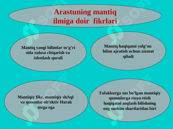 MАNTIQ  BILISH NАZАRIYASINING  TАDQIQОT  ОB'ЕKTI 7