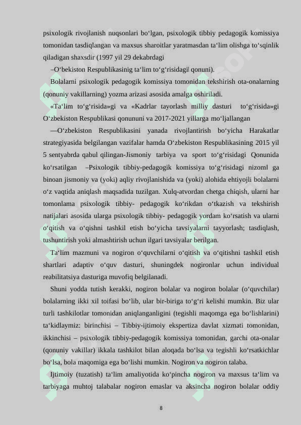 Adaptiv jismoniy tarbiya. 8