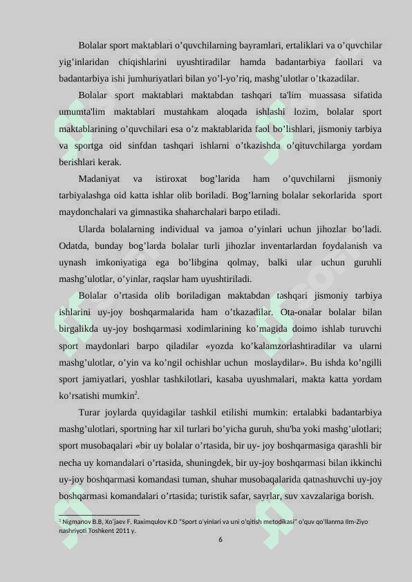 AHOLI  TURAR JOYLARIDA OMMAVIY SOG’LOMLASHTIRISH  JISMONIY TARBIYASI VA MILLIY O’YINLARNI  TASHKIL QILISH 5