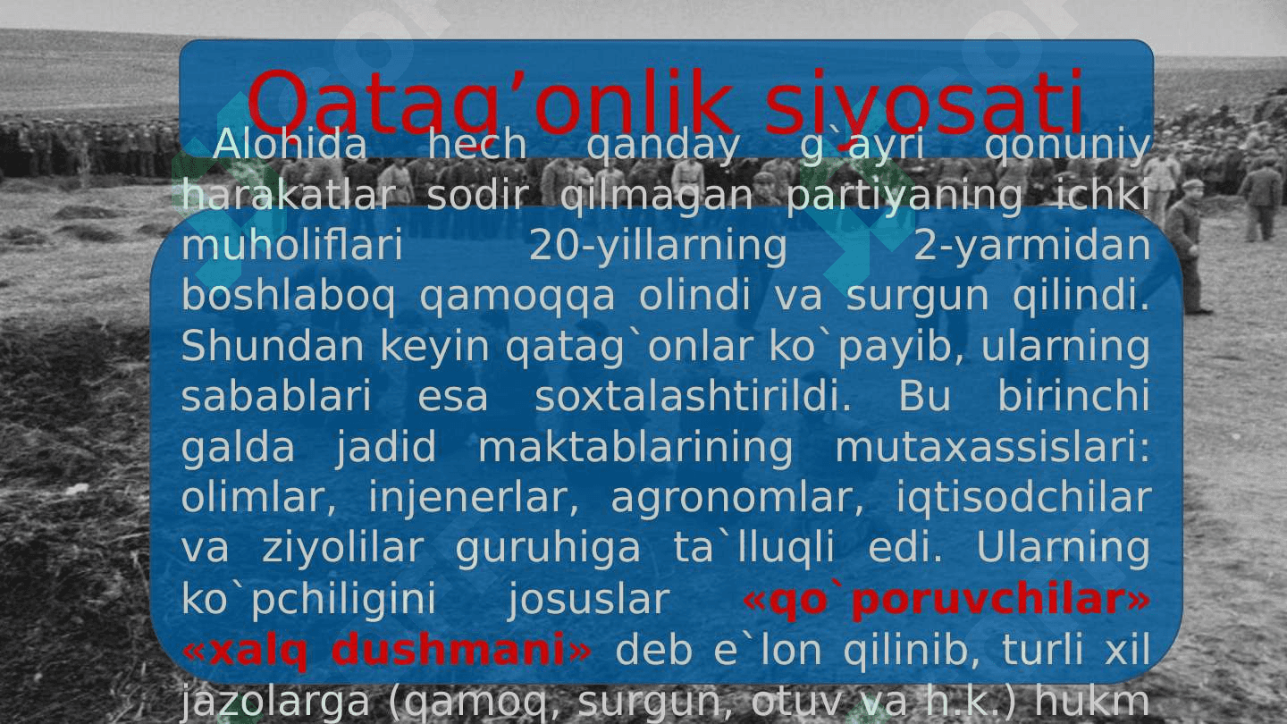 1930-yillardagi ommaviy qatag’onlik siyosati va uning oqibatlari 4