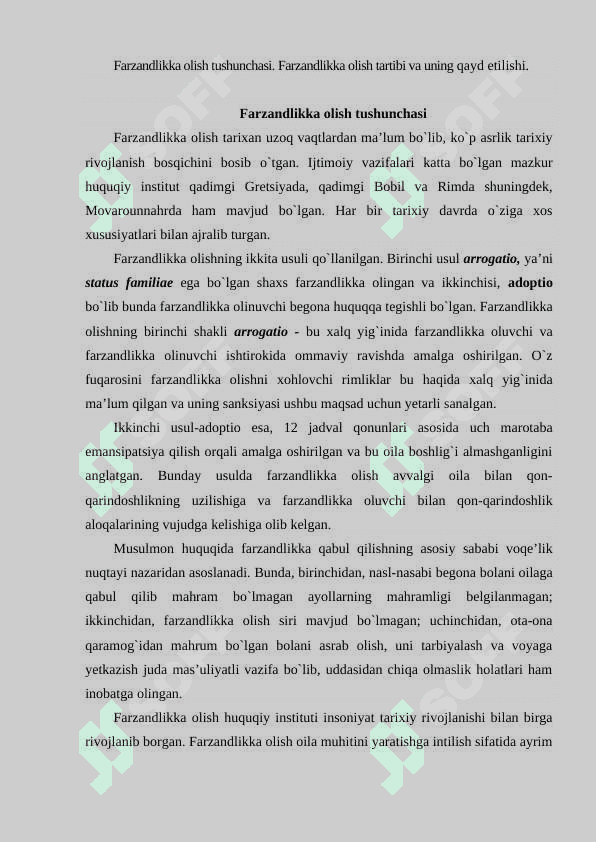 Farzandlikka olish 2