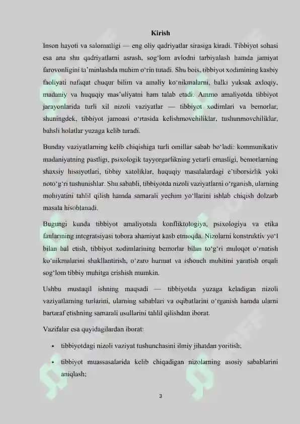 Tibbiyotda nizoli vaziyatlar va ularni bartaraf etish 3