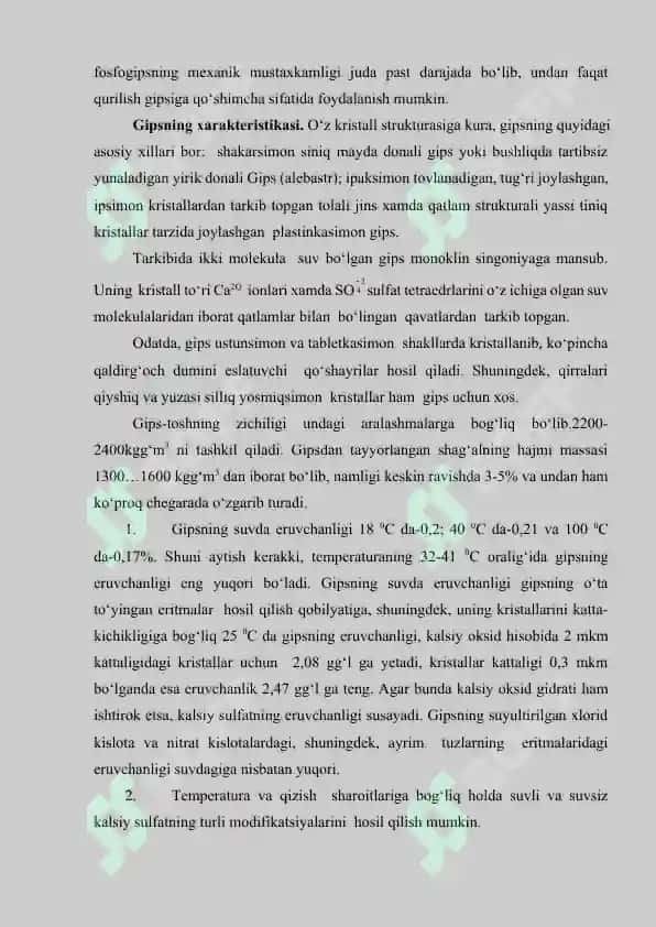 Bog‘lovchi moddalar. Gips va oxak ishlab chiqarish 4