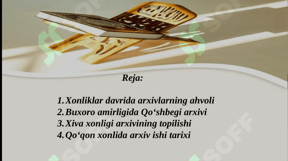 O‘rta asrlarda xonliklar davrida arxiv ishi 2