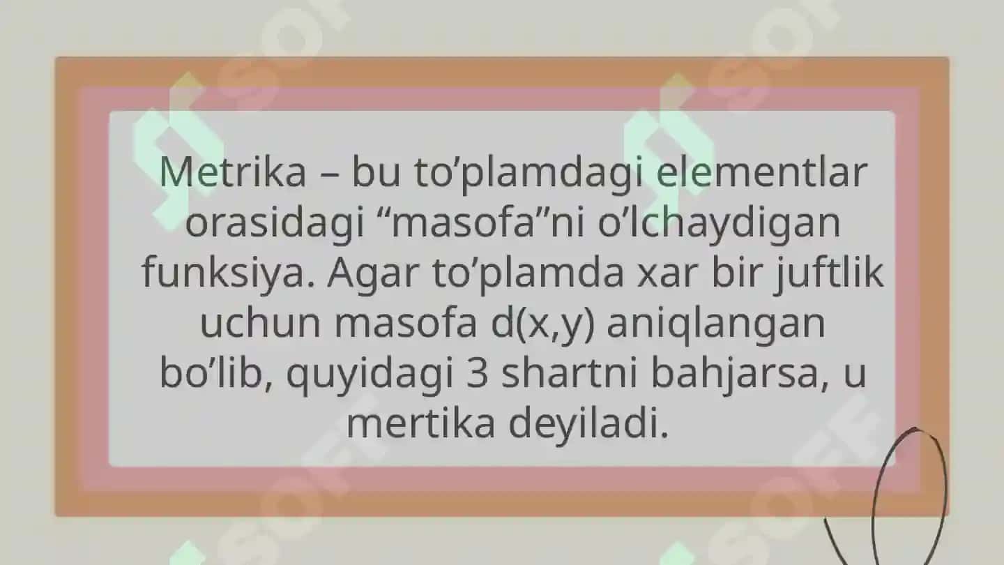 Metrik va topologik fazolar 2