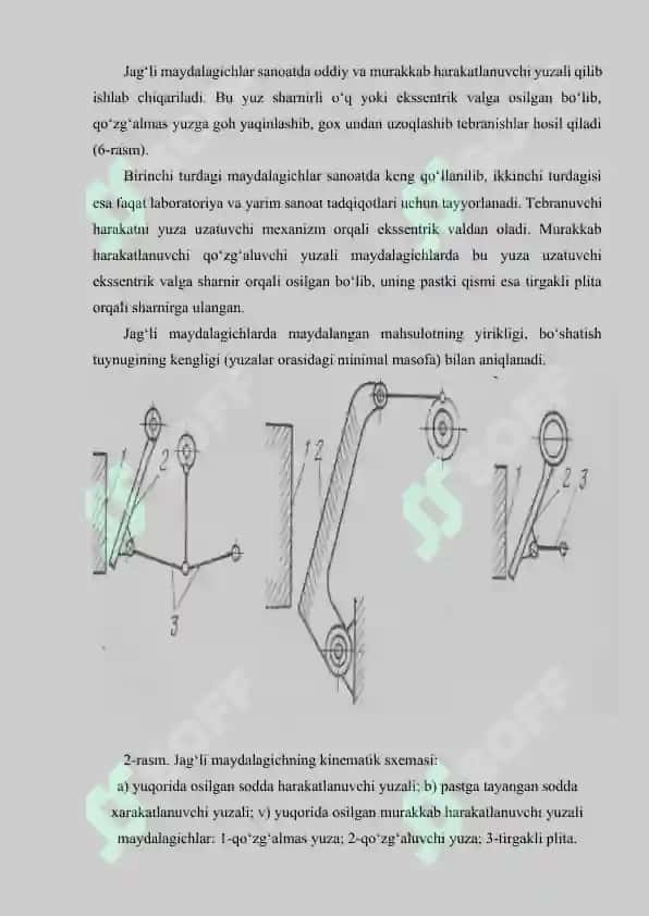 konusli maydalagich ning texnik hisobi 7
