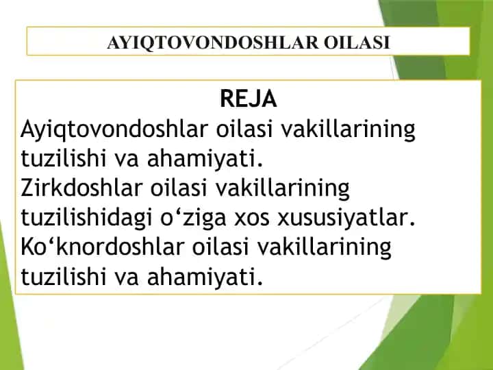 AYIQTOVONDOSHLAR OILASI