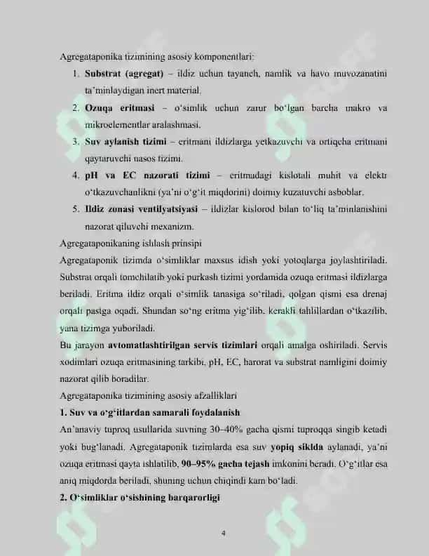 AGREGATAPONIKA UCHUN SUBSTRATLAR VA OZUQA ELEMENTLARINI TAYYORLASH 4