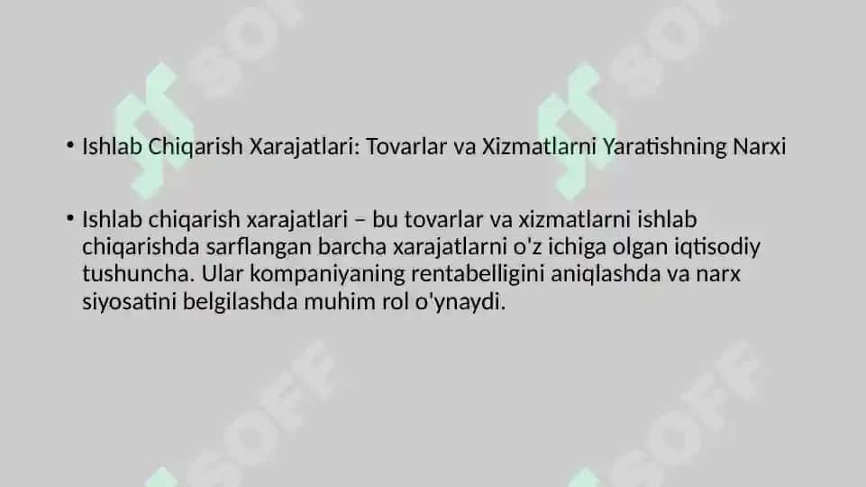 Ishlab Chiqarish Xarajatlari 3