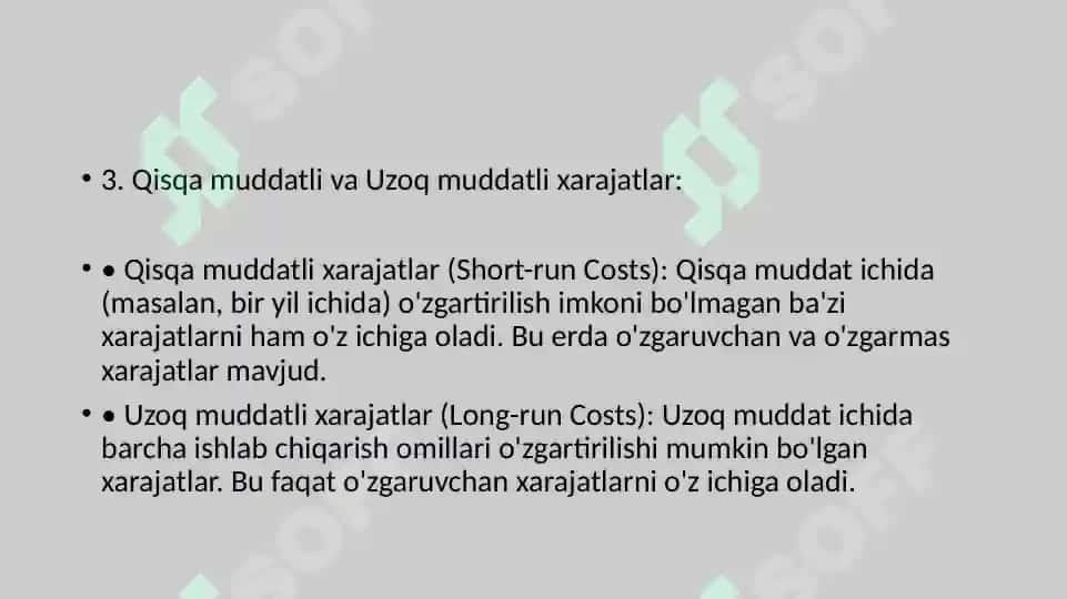 Ishlab Chiqarish Xarajatlari 7
