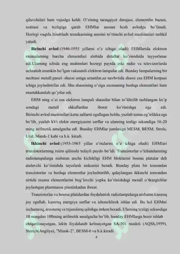 MIKROPROTSESSORLARNI YARATILISH TARIXI 4
