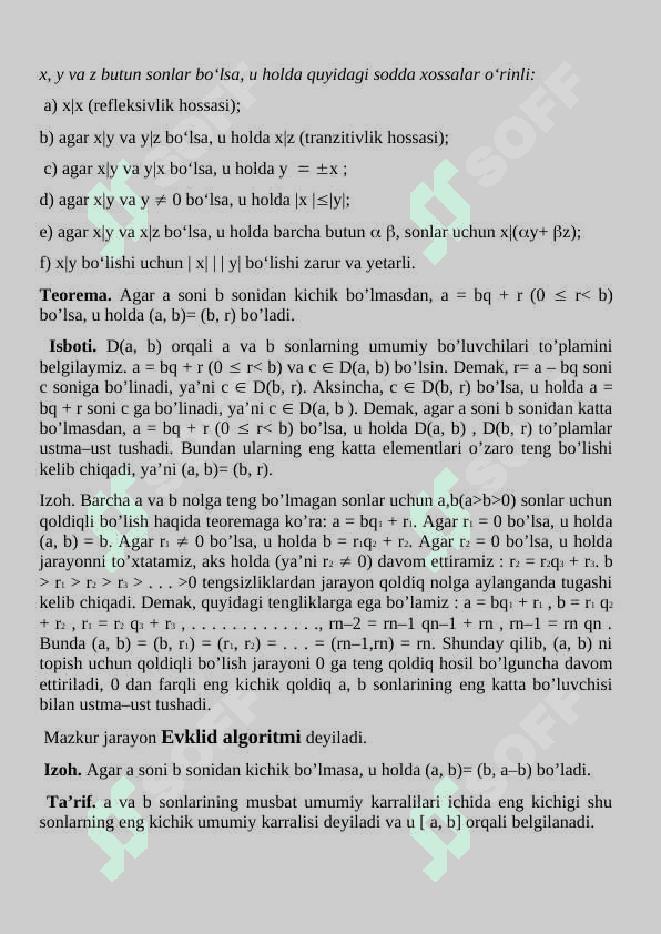 Algebradan oraliq nazorati 2