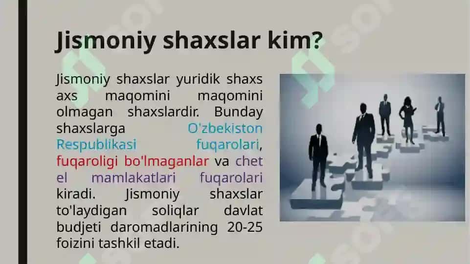 Jismoniy shaxslardan undiriladigan soliqlarga tavsif 3