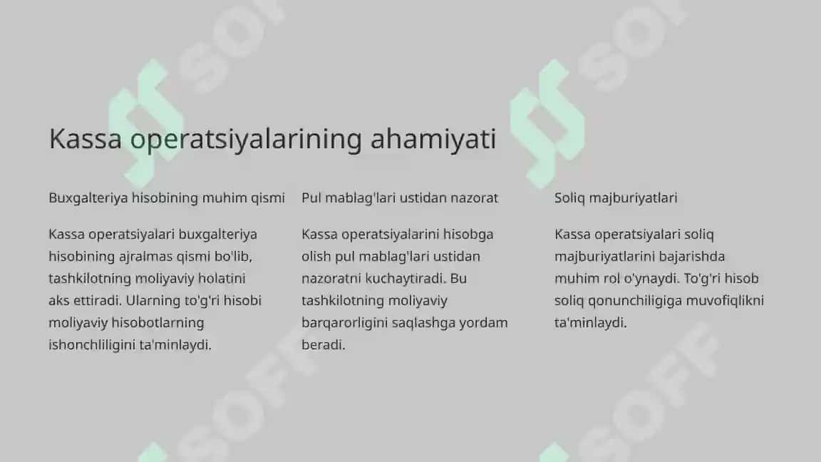 Kassa operatsiyalari 2