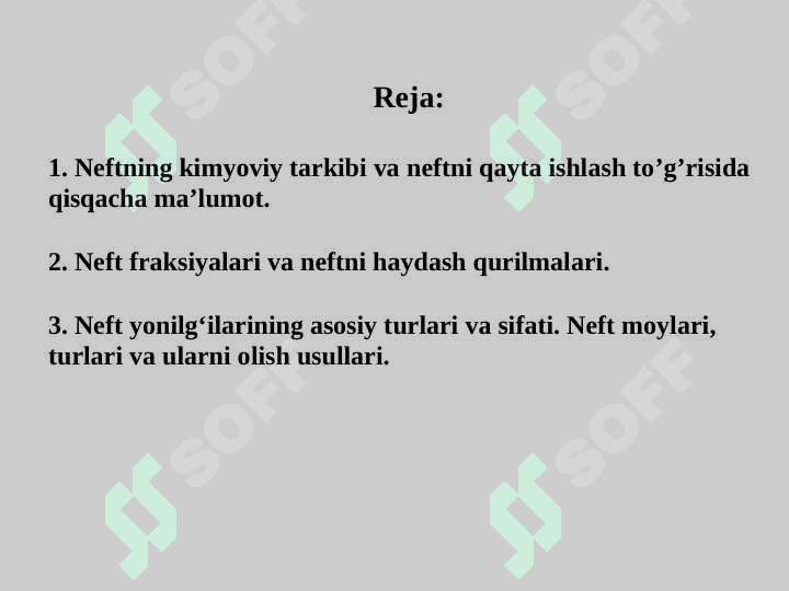 NEFT KIMYOSI VA NEFTNI QAYTA ISHLASH 2