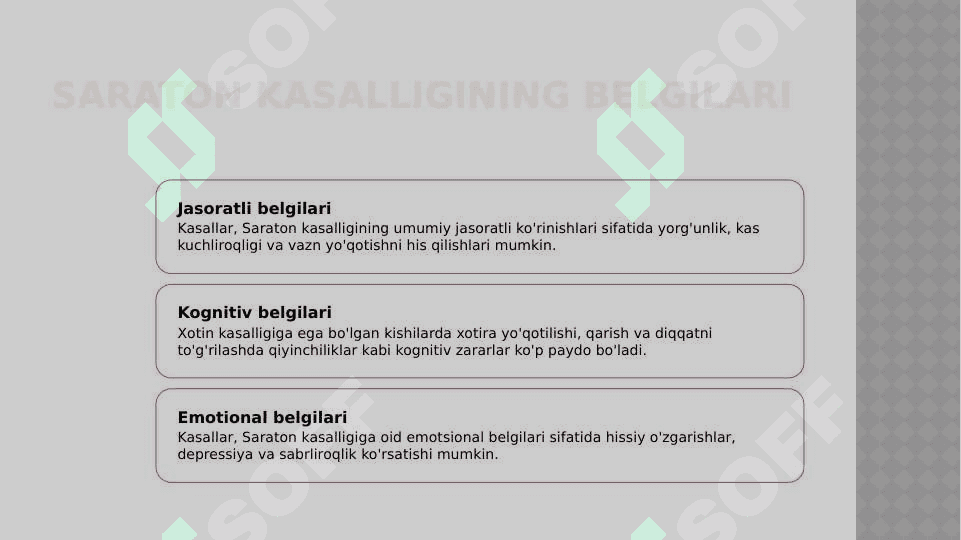 Saraton kasalliklari haqida tushuncha 5