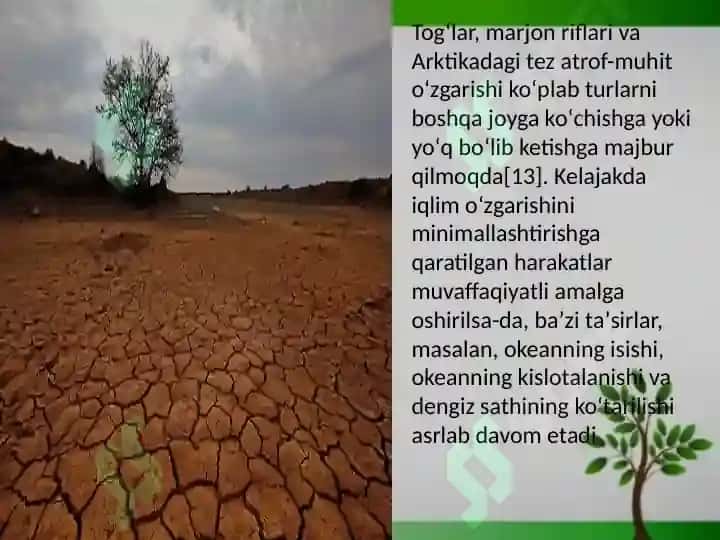IQLIM OʻZGARISHI VA SUV RESURSLARI OʻRTASIDAGI BOGʻLIQLIK 7
