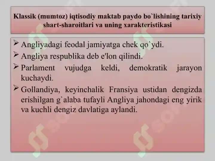ANGLIYA VA FRANTSIYADA KLASSIK (MUMTOZ) MAKTABNING SHAKLLANISHI 6