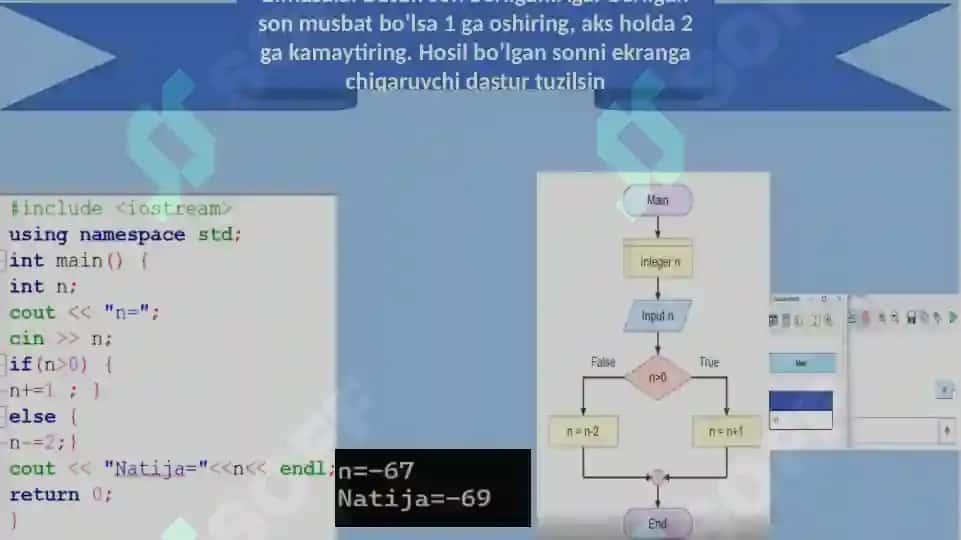 C++ dasturlash da if operatori 5