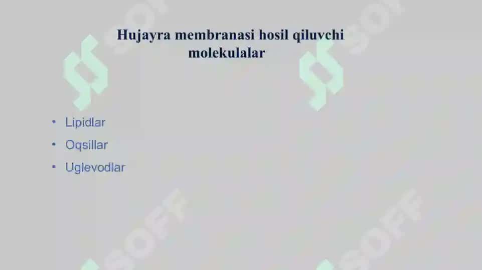 BIOMEMBRANALAR BIOLOGIK KIMYO 5