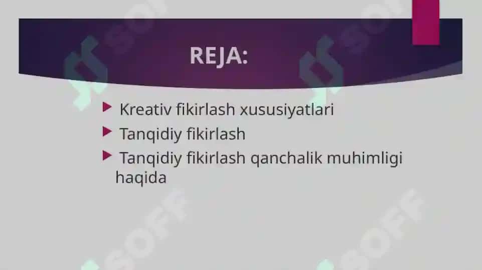 Kreativ va tanqidiy fikirlash xususiyatlari 3