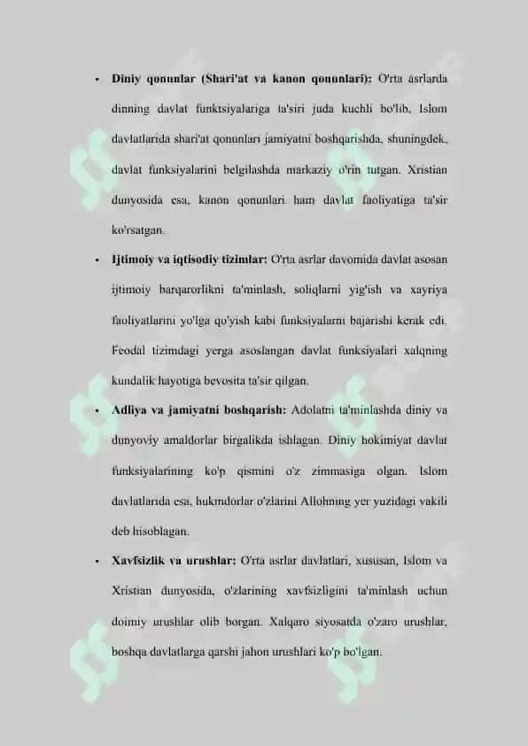 Davlat funksiyalarining rivojlanishi va o‘zgarishiga ta’sir etuvchi omillar 6