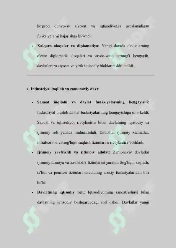 Davlat funksiyalarining rivojlanishi va o‘zgarishiga ta’sir etuvchi omillar 8