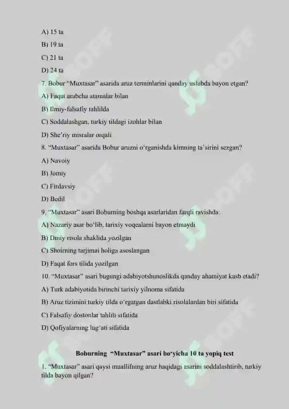 zahiriddin Bobur haqida Aruz tahlili 2