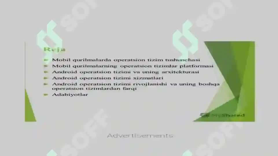 Mobil qurulmalar uchun operatsion tizim 2