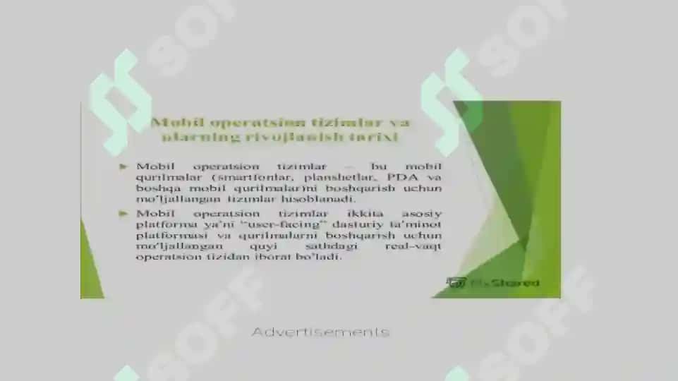 Mobil qurulmalar uchun operatsion tizim 4